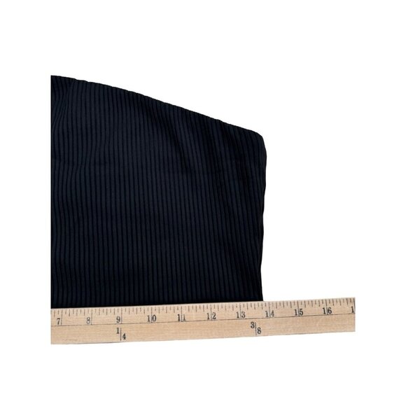 Madewell Ribbed One-Shoulder Longline Bikini Top black sz M - Picture 5 of 7